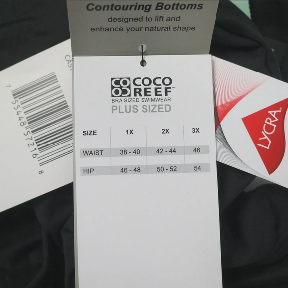 Coco Reef Tankini Set Plus Size Ultra Fit Bra Sized Underwire 2 PIECE 24W/46DD - Picture 10 of 13